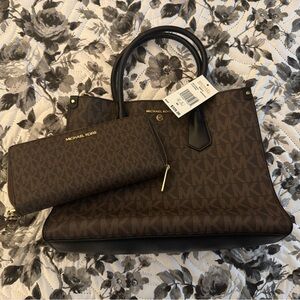 Michael Kors Brown and Black Tote Bag